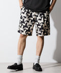 Pattern Easy Shorts / All-over Print Short Pants / Compatible with Setup - Off-White
