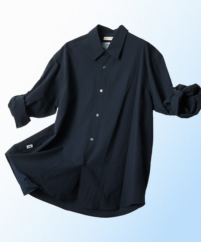 AiRide/Air Ride Relax Fit 2WAY Roll Up Sheer Seersucker Shirt/Pocketable/Quick Dry/UV Cut [Limited Release]