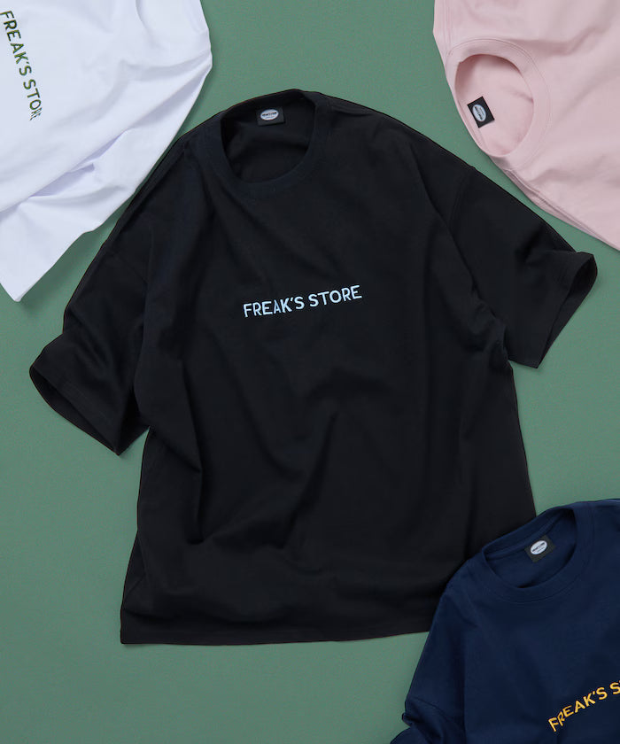 Relaxed Fit Embroidered Logo Crew Neck T-Shirt 【Limited Edition】 - Black