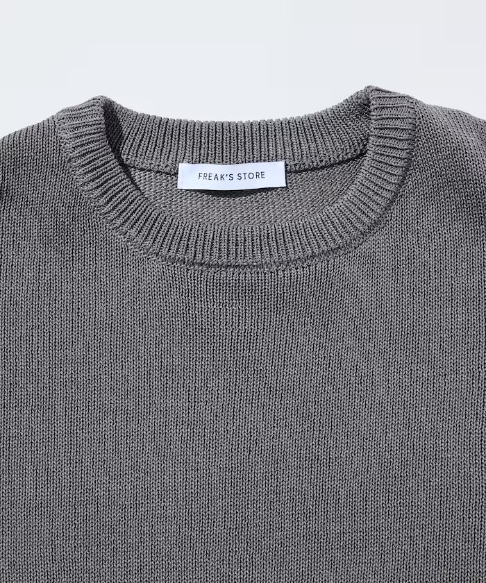 Sheer Knit & Cotton T-Shirt Layered Set