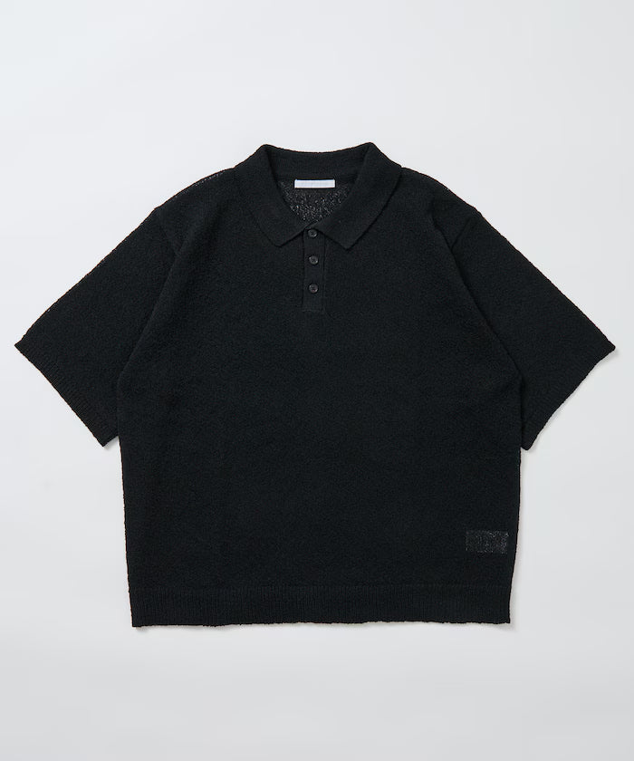 Dry Touch Boucle Yarn Knit Polo Shirt