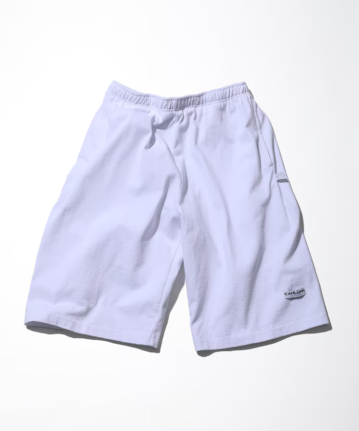 Heavy Weight Jersey Gym Shorts - White