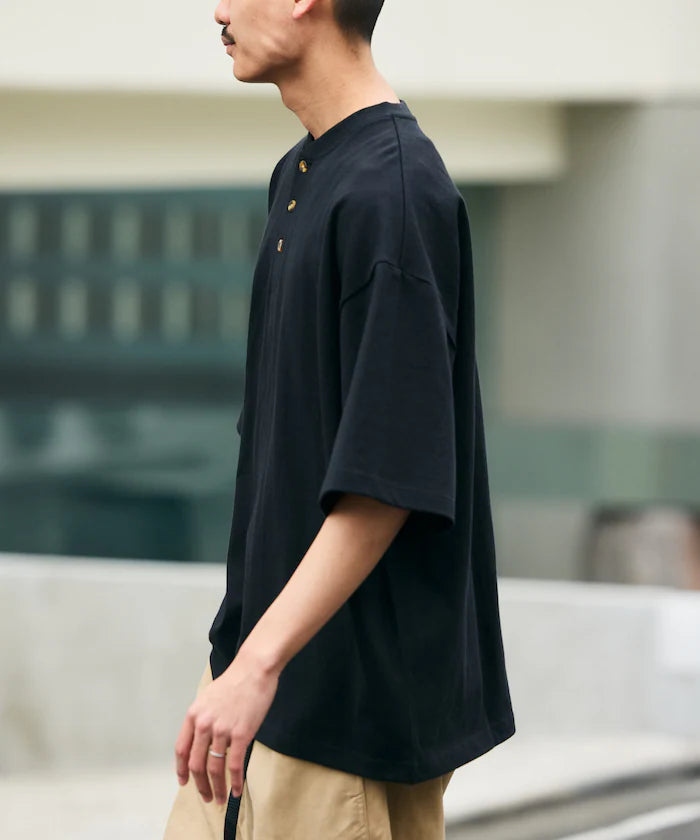9 oz Heavyweight Big Silhouette Henley Neck T-Shirt/Heavyweight 【Limited Edition】