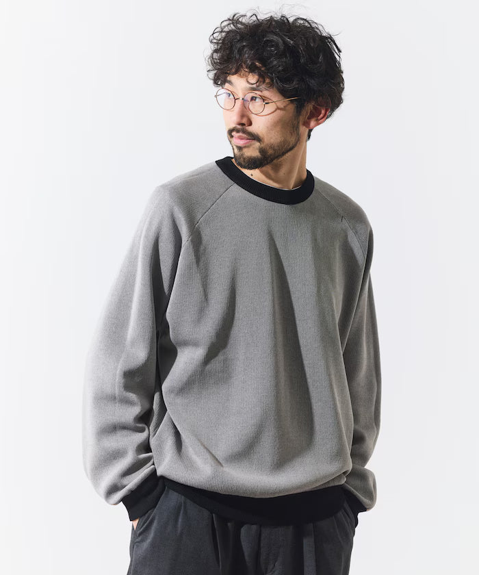 Cool Touch W Face Color Block Crew Neck Knit