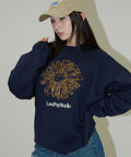 LOVE POP STUDIO FLOWER EMBROIDERY SWEAT【Limited Edition】 - Navy
