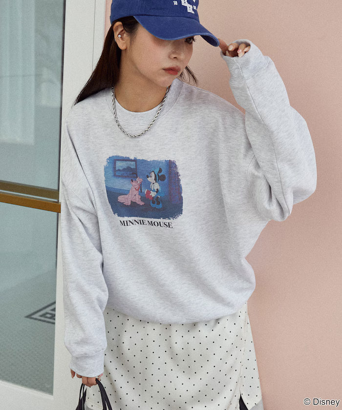 Minnie Mouse/ミニーマウス/Photo Print Crew Neck Sweat Limited Edition
