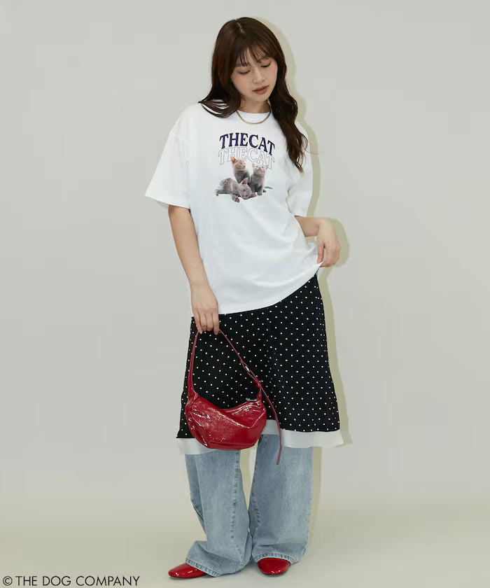 THE DOG / THE CAT Collegiate Style T-Shirt Limited Edition