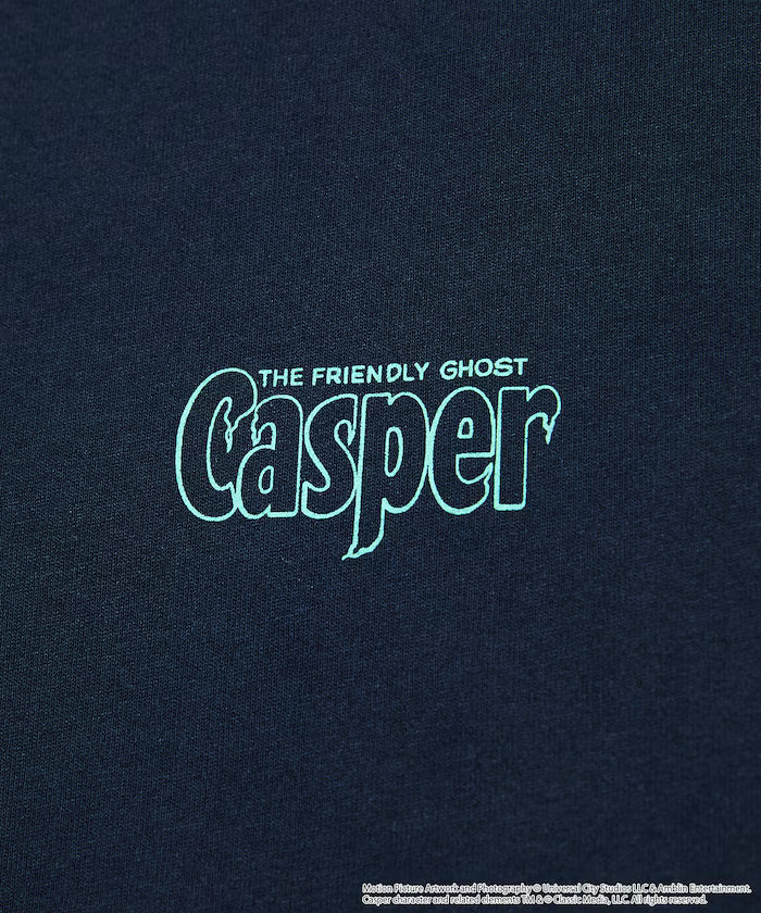 Casper the Friendly Ghost/キャスパー 別注 ビッグシルエット バックプリント クルーネックTシャツ 【限定展開】