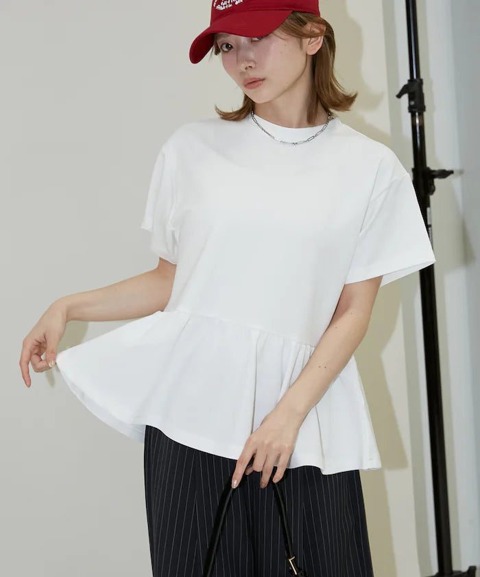 <Contact Cooling> Cool Ponchi Peplum T-Shirt Limited Edition