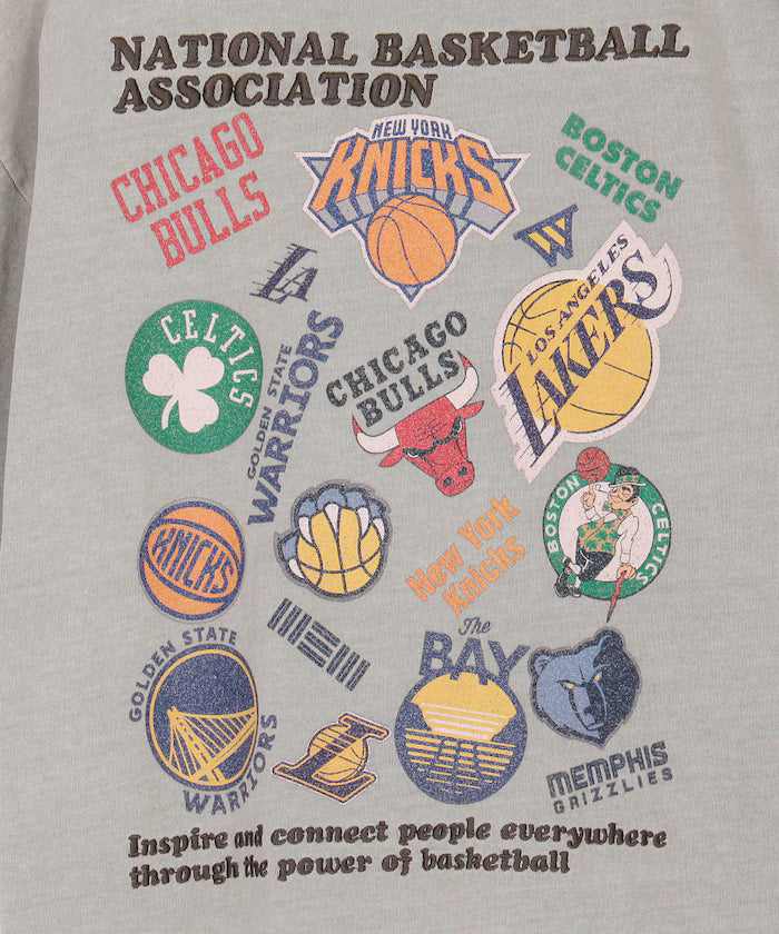 NBA × FREAK'S STORE Collaboration Random Team Logo Backprint Crewneck T-Shirt