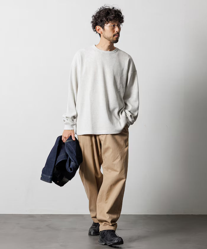 Big Silhouette Long Sleeve Waffle Thermal L/S T-shirt [Limited Edition]