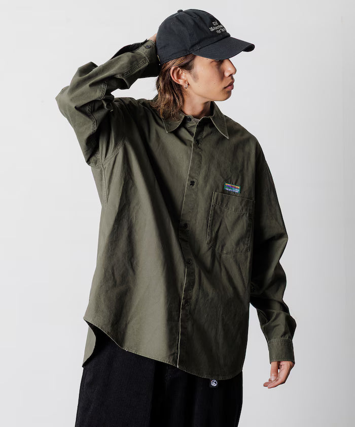 Relax Fit Relaxed Fit Garment Dyed Regular Collar Shirt [Limited Edition]