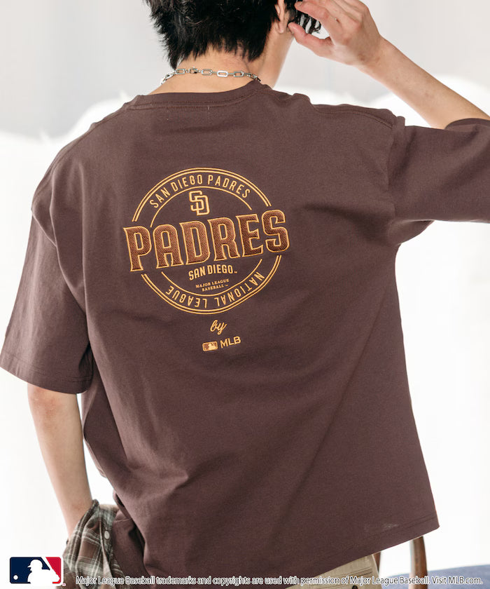 Limited Edition MLB Circle Logo Graphic T-Shirt - Brown