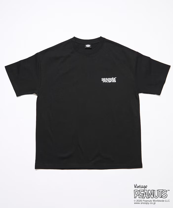 PEANUTS/Peanuts Exclusive Big Silhouette Back Print Crew Neck T-Shirt/Records [Limited Edition]