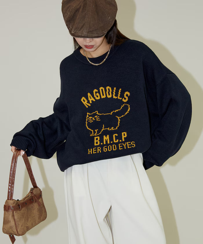 RAGDOLLS CAT Ragdoll Cat Jacquard Knit Limited Edition