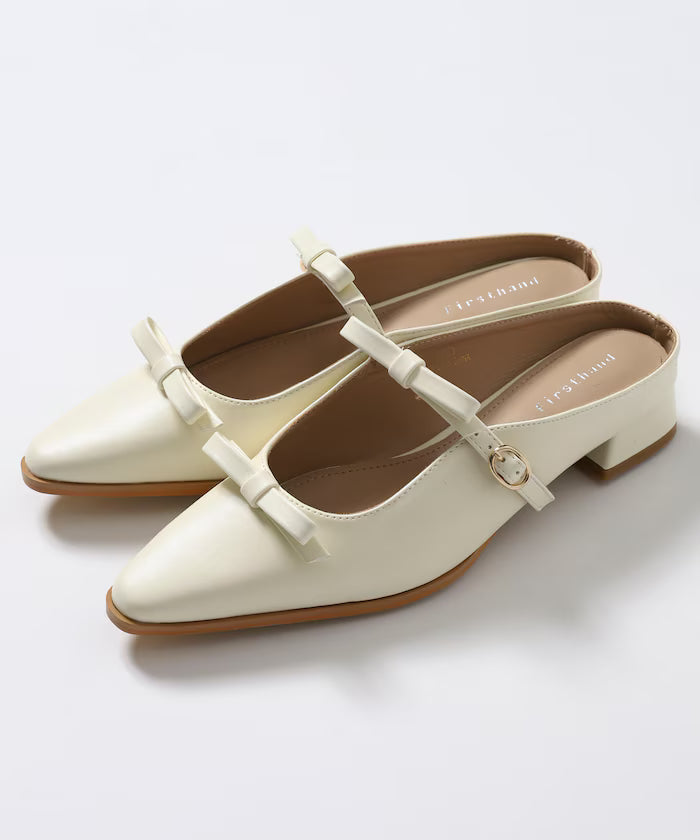 Double Ribbon Strap Mule
