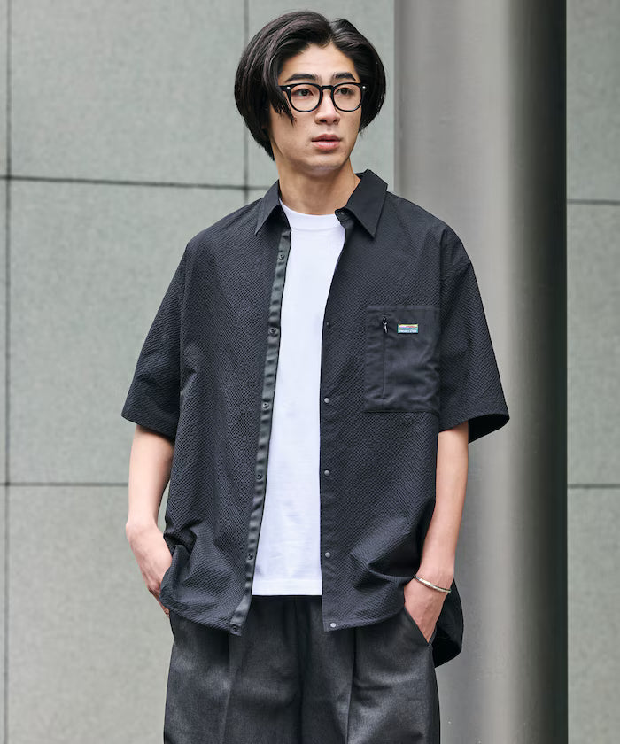 Limited Release AiRide Air Ride Relax Fit Mixed Material Pocket Seersucker Shirt Quick Dry Moisture Wicking UV Cut
