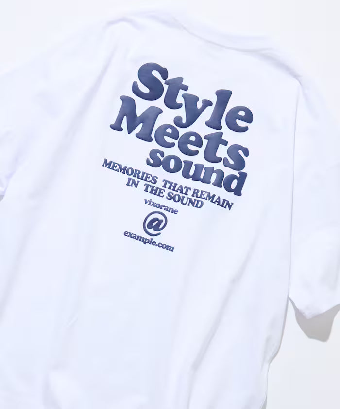 Big Silhouette Back Print Crew Neck T-Shirt / Style Meets 【Limited Edition】