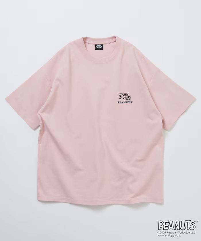 PEANUTS/Peanuts Exclusive Big Silhouette Back Print Crew Neck T-Shirt/HAPPY FUN DAY [Limited Release]