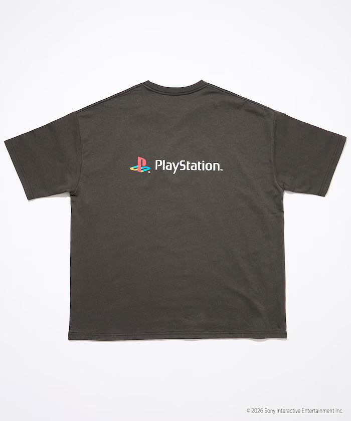 Big Silhouette Crew Neck Print T-shirt/PlayStation Sarugatchi/WHAT IS A PIPOSARU 【Limited Edition】