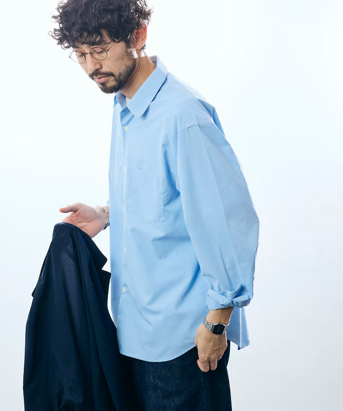 AIRDRY HIGH TECHYARN high-performance material broad regular color shirt long sleeve/quick-drying/heat shielding