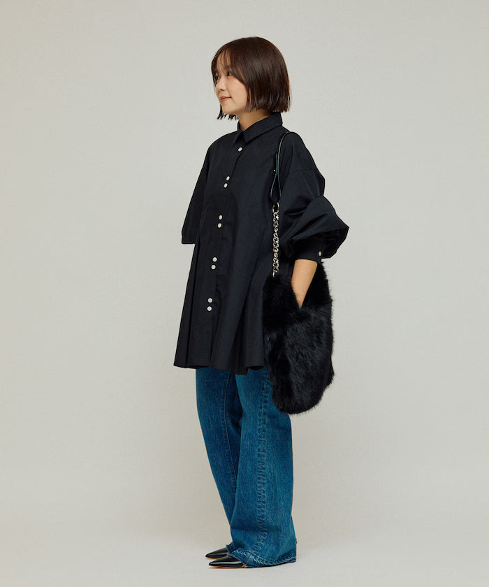 Box Stack Balloon Sleeve Long Sleeve Shirt