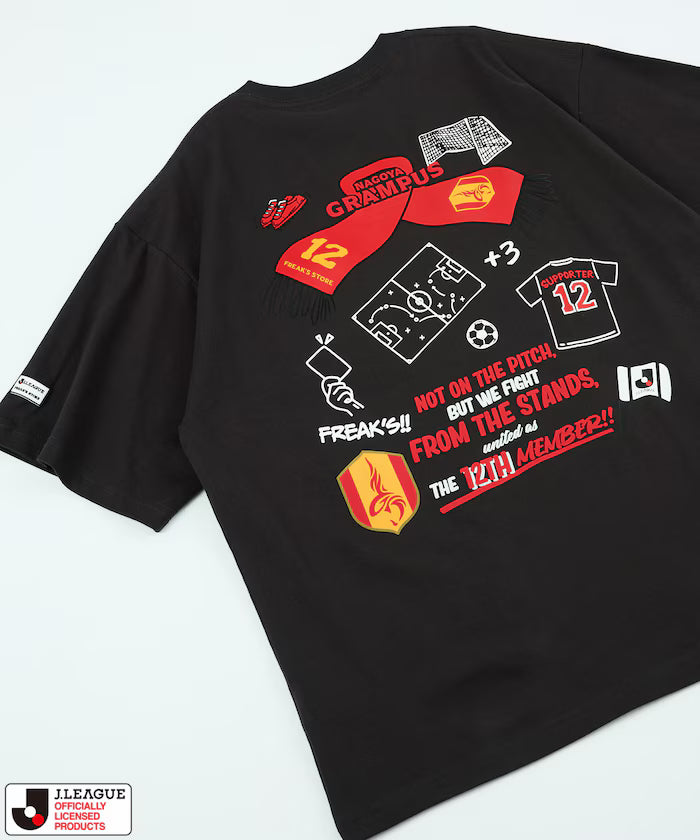 [May 15th 12:00 Release] J.LEAGUE × FREAK’S STORE Exclusive SUPPORTERS SHORT SLEEVE TEE [Nagoya Grampus] - Charcoal Gray