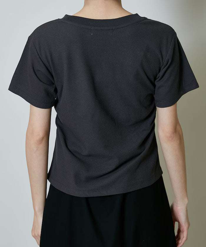 Light Waffle Waist Shirring T-Shirt Limited Edition