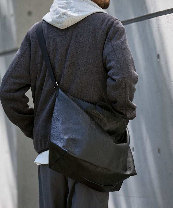 2WAY Leather Messenger Bag / 2WAY Leather Messenger Bag / Cowhide / Water-repellent leather