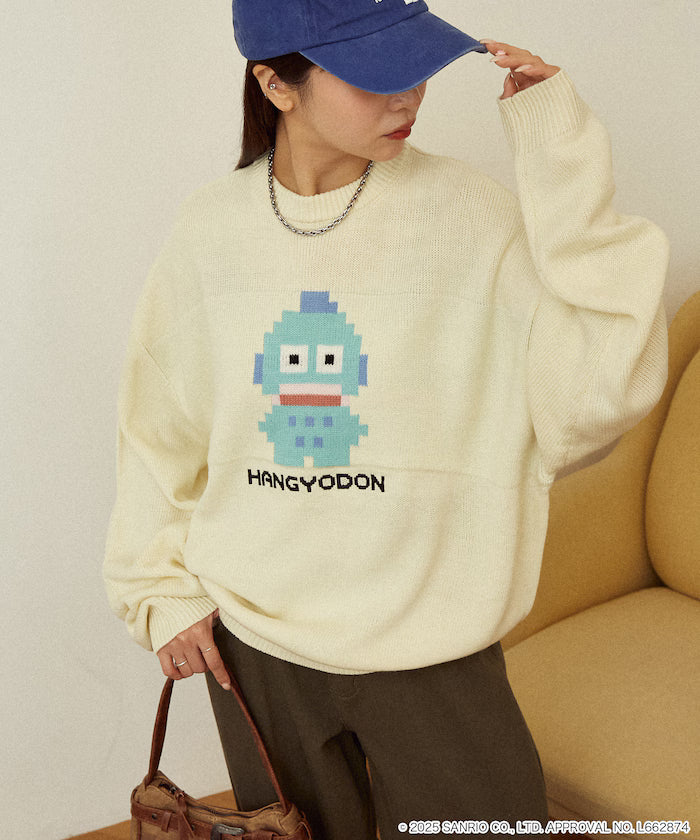 "SANRIO/Sanrio" Pixel Art Jacquard Knit Limited Edition