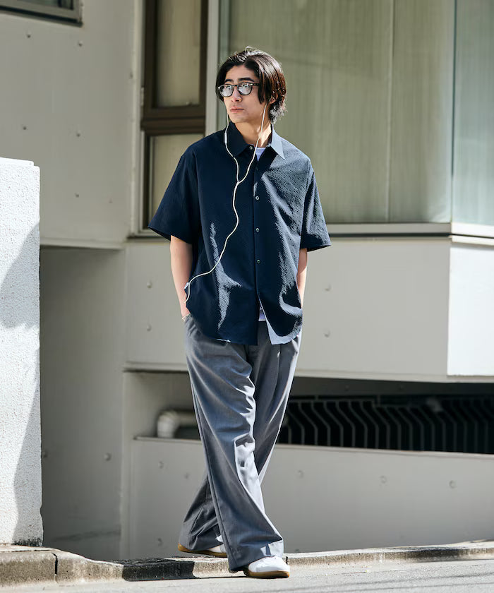 AiRide/AiRide Relax Fit Short Sleeve Seersucker Shirt/Pocketable/Quick Dry/UV Cut [Limited Edition]