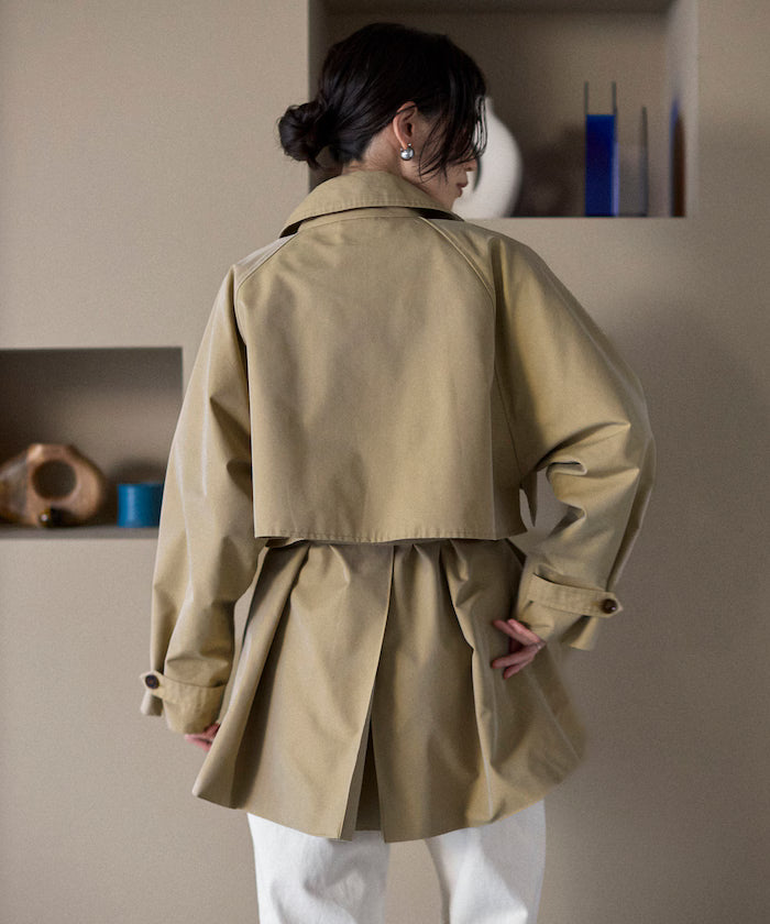 Mid-length T/C Chambray Trench Coat