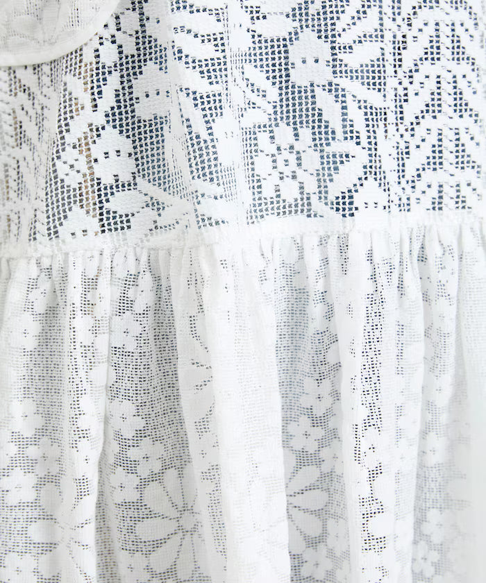 2WAY Lace Tiered Sleeveless Dress