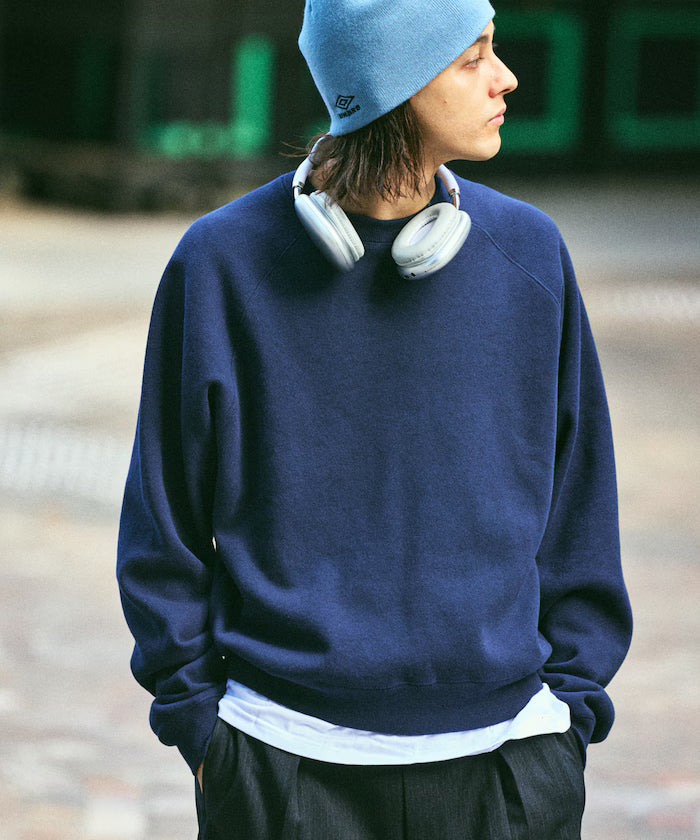 12oz Short Length Heavyweight Raglan Sleeve Sweat/Short Length 【Limited Release】 - Navy