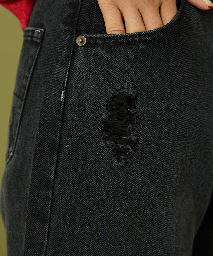 Chain Stitch Wide Denim