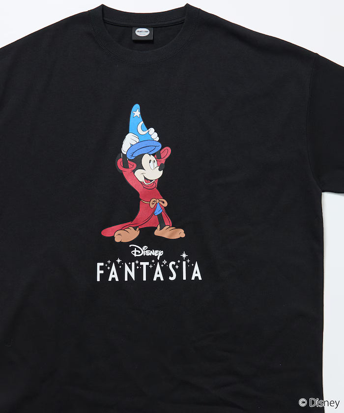 DISNEY/Mickey Mouse 'Fantasia'/Crew Neck Print T-Shirt 【Limited Edition】 - Black