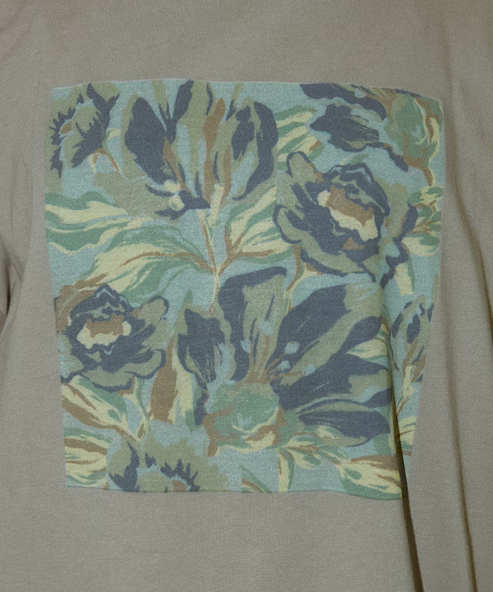 Flower Nuance Art Box Print Big Silhouette T-Shirt Limited Release