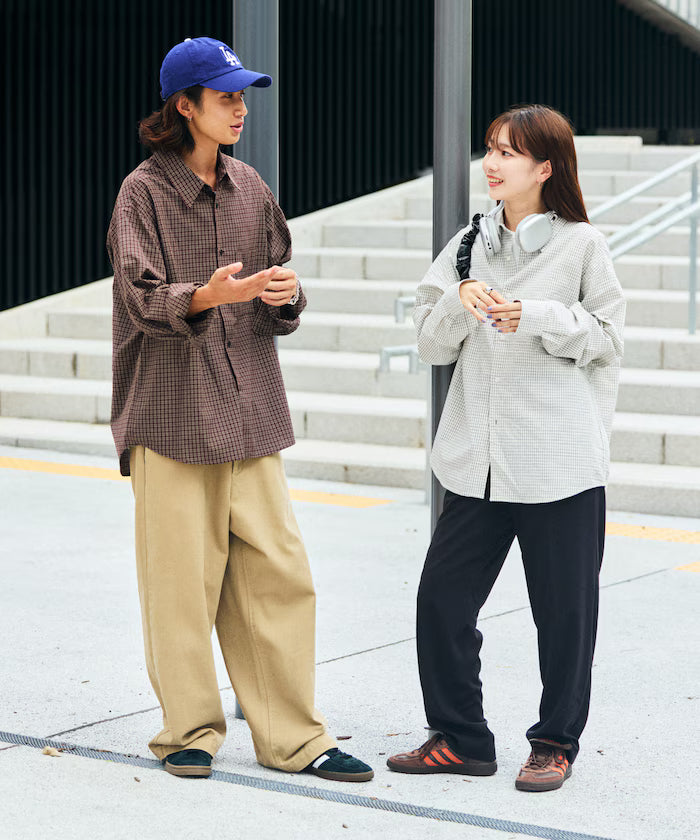 Relax Fit Classic Pattern Regular Collar Shirt / Check Pattern / Stripe Pattern 【Limited Edition】