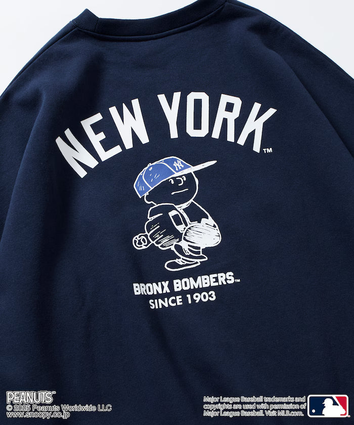 MLB×PEANUTS Exclusive Big Silhouette Back Print Crew Neck Sweat/YANKEES [Limited Edition]