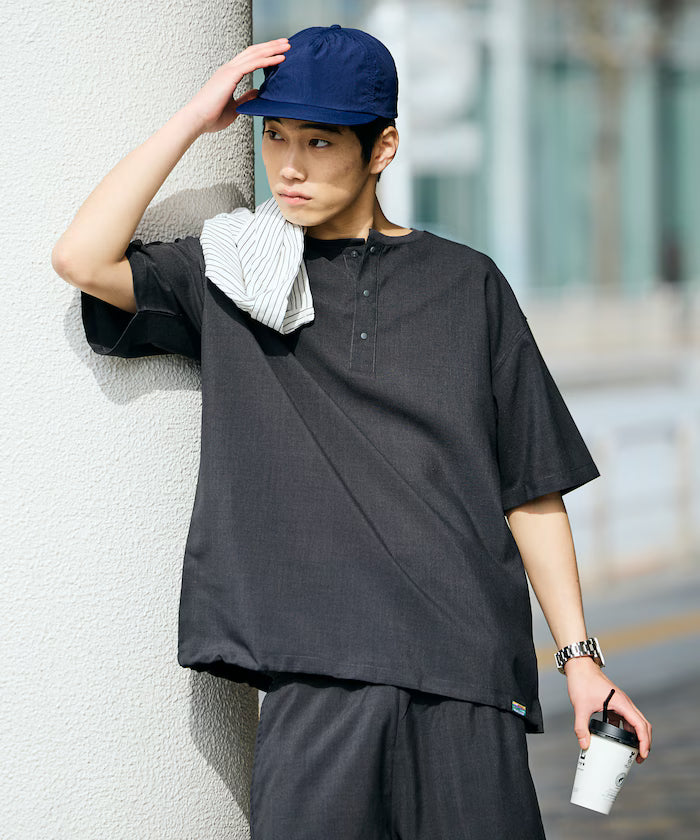 AiRide/Packable Setup/Henley Neck Pullover/Shorts/Packable/Quick-Drying/UVA Cut 【Limited Edition】