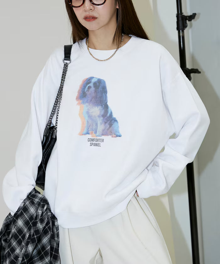 Dog Photo Print Fleece Lined Sweat Pullover Limited Edition