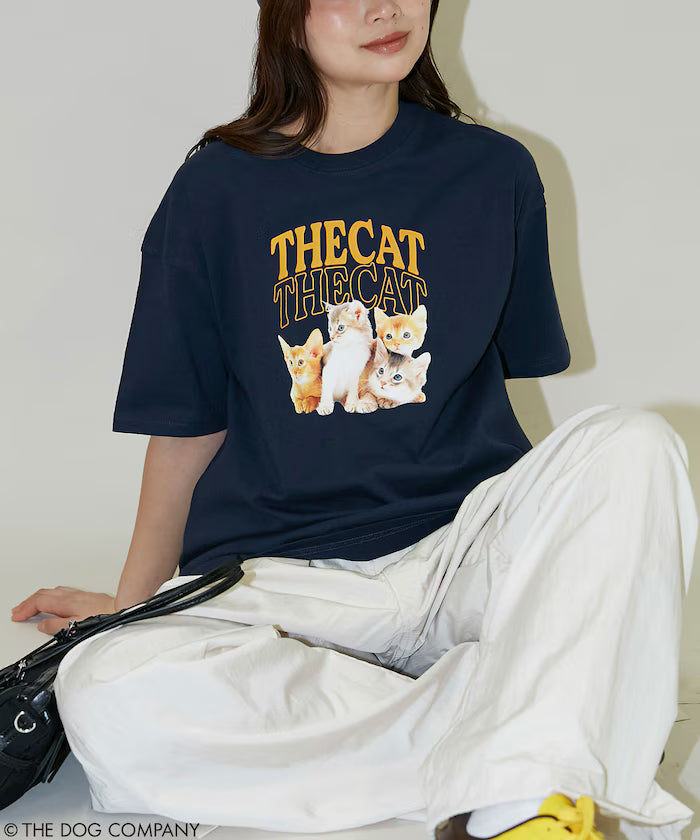 THE DOG / THE CAT Collegiate Style T-Shirt Limited Edition