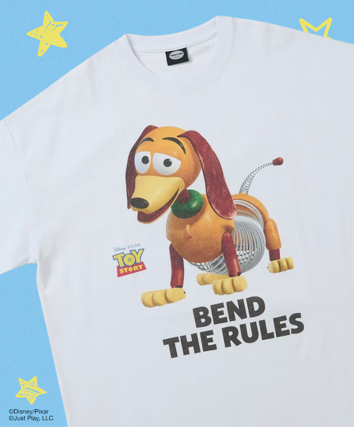 [April 20 12:00 release][Made to Order Product] 'Toy Story' Exclusive Character Print Crew Neck T-shirt Limited Edition - White-Slinky