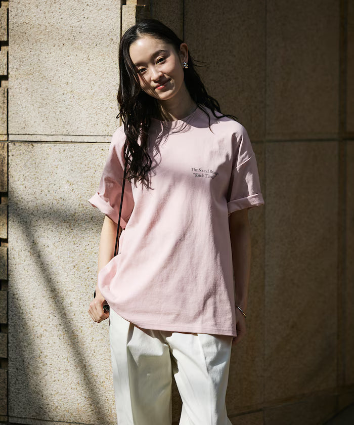 Big Silhouette Back Print Crew Neck T-Shirt / The Sound Brings 【Limited Edition】