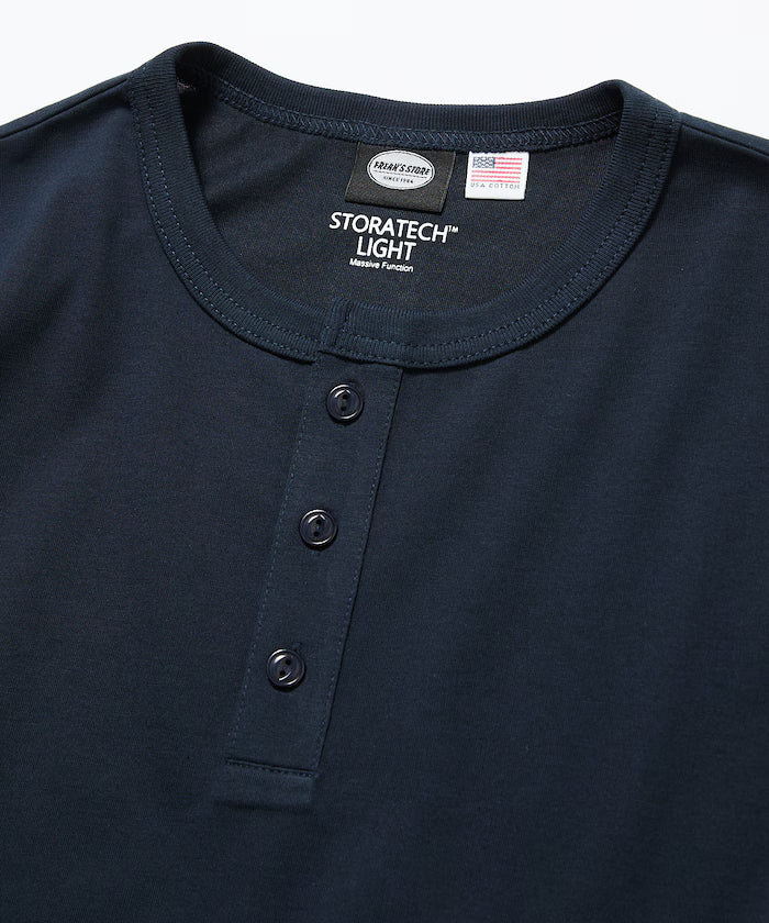 STORATECH/Stratech Lightweight Henley Neck T-Shirt/Antibacterial/Odor Resistant/Antimicrobial/UV Cut/Contact Cooling/Dry Fast 【Limited Edition】