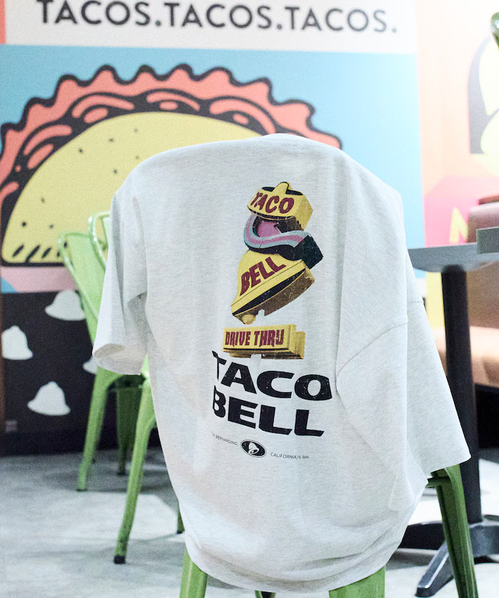 Limited Edition TACOBELL×FREAK'S STORE Exclusive Big Silhouette Back Print Crew Neck T-Shirt