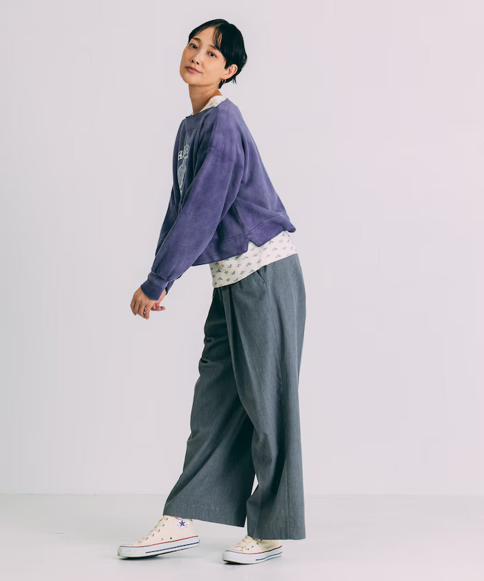Tuck Wide Slacks Pants