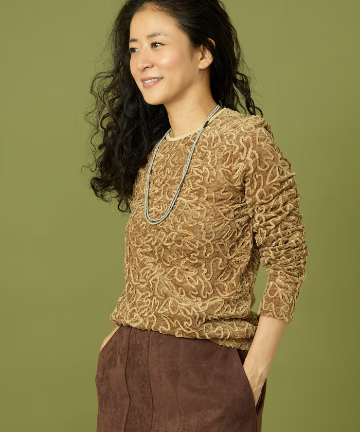 Mesh Velour Top