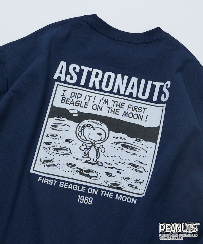 PEANUTS/Peanuts Exclusive Big Silhouette Back Print Crew Neck T-Shirt/ASTRONAUTS 【Limited Edition】