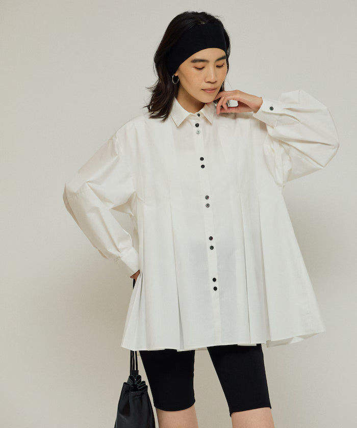 Box Stack Balloon Sleeve Long Sleeve Shirt